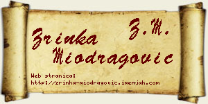 Zrinka Miodragović vizit kartica